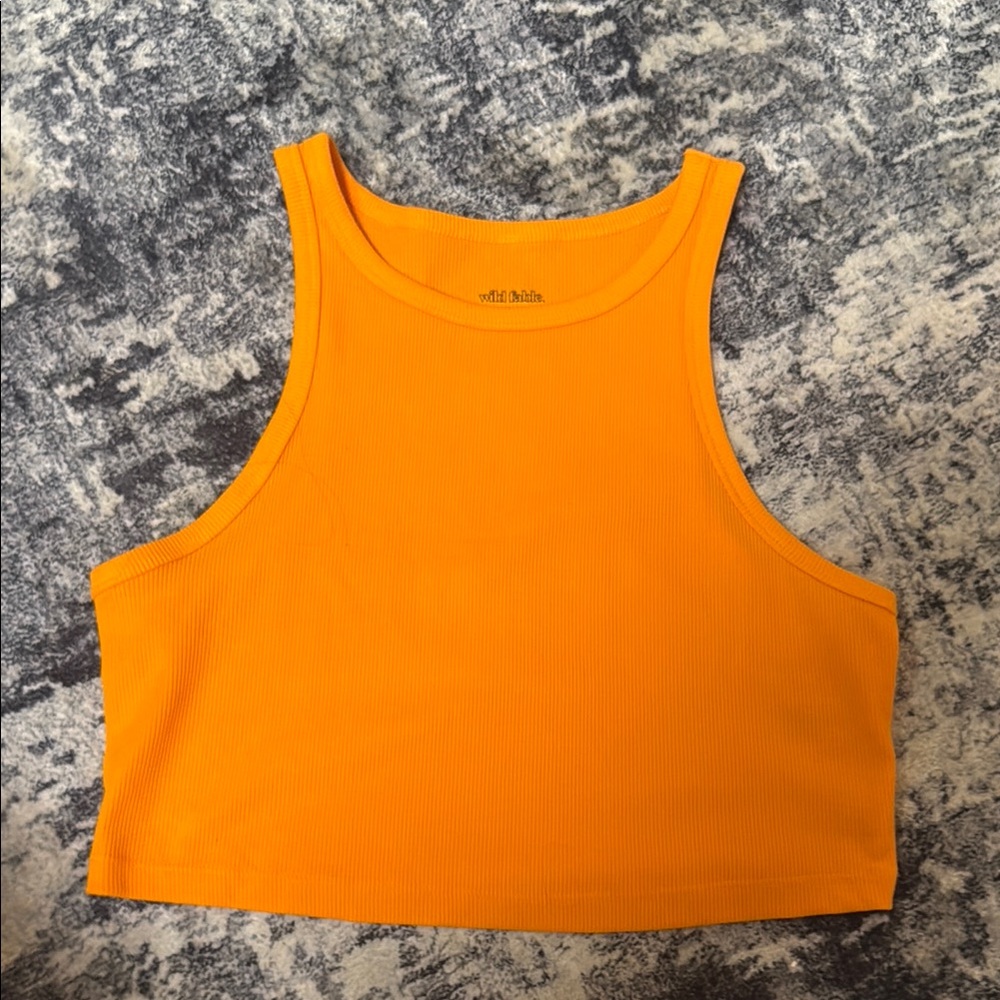 Orange Sleeveless Crop Top